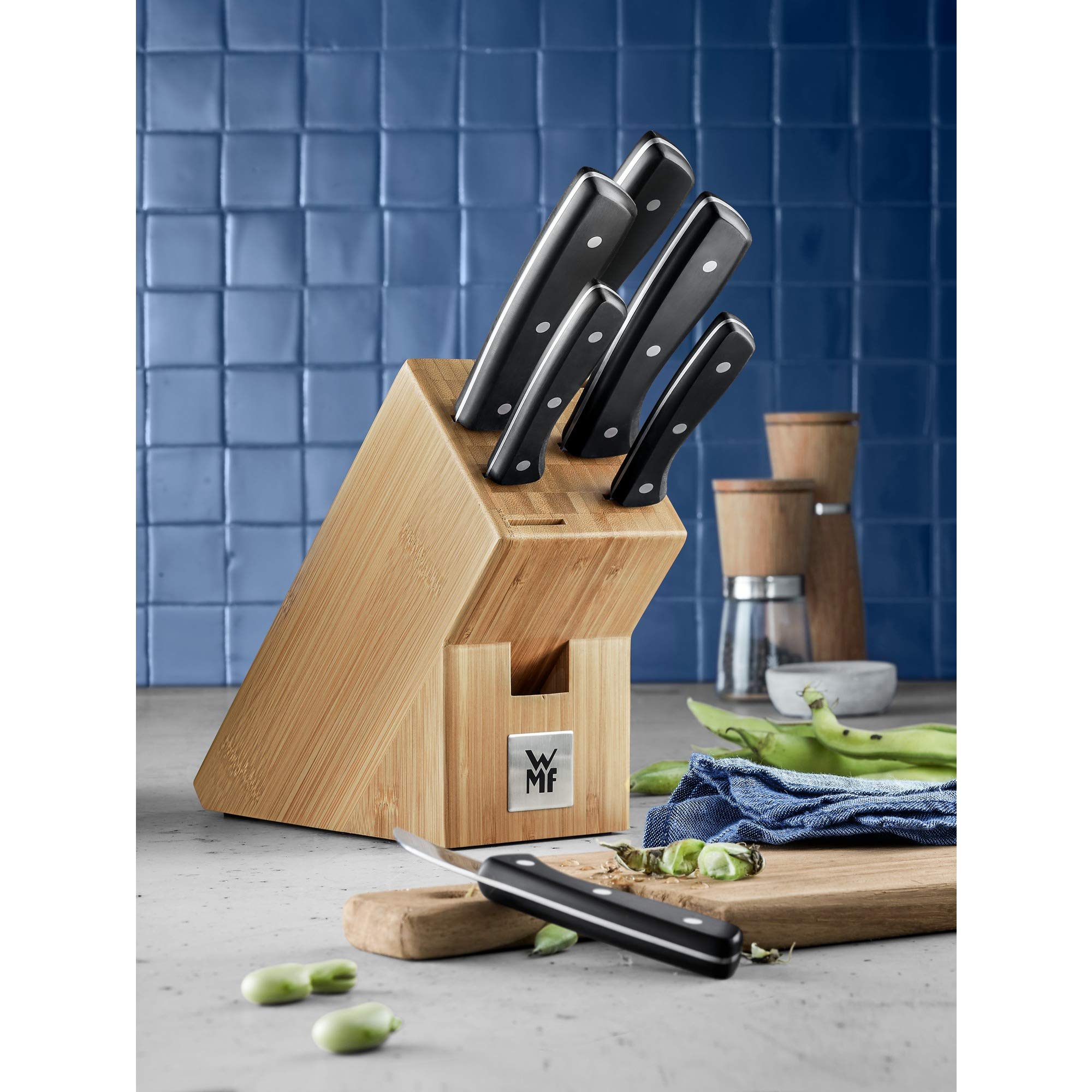 Amazon.com: WMF Knife block with knife set, 7 pieces, kitchen
